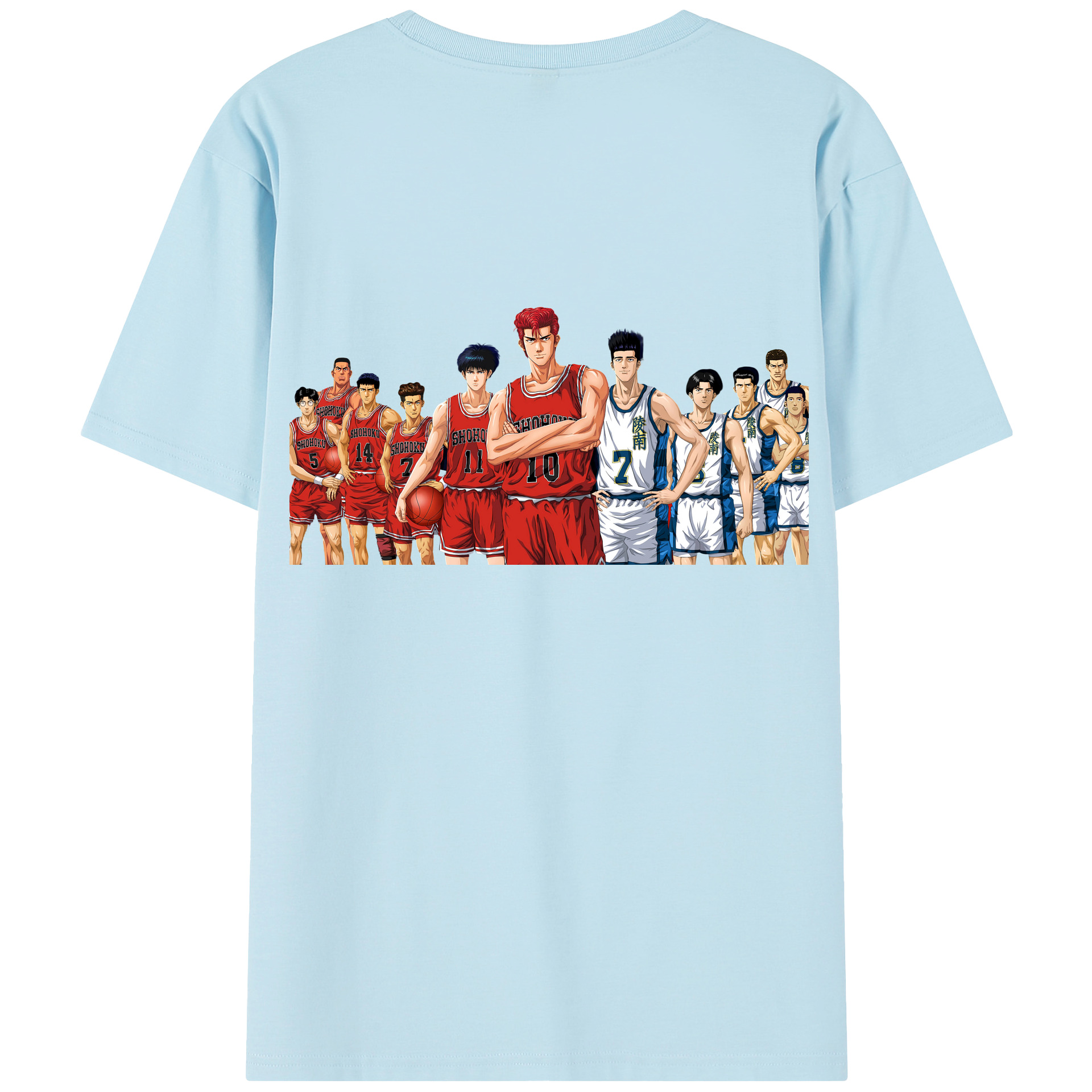 SLAM DUNK／スラムダンク 綿100％半袖Tシャツ（背面プリント）